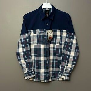 Wrangler All Terrain Gear Blue Plaid Long Sleeve Lightweight M Jacket or Shirt
